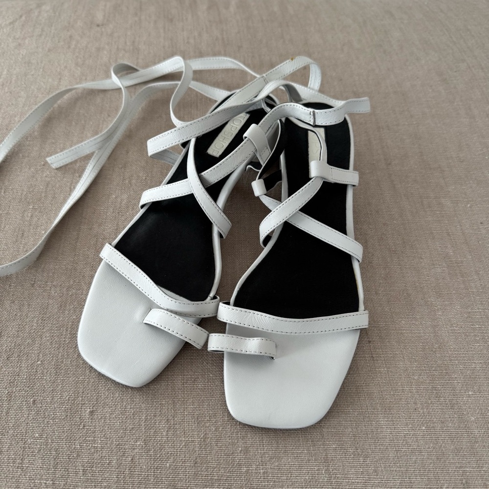 Topshop White Strappy Sandals size 6